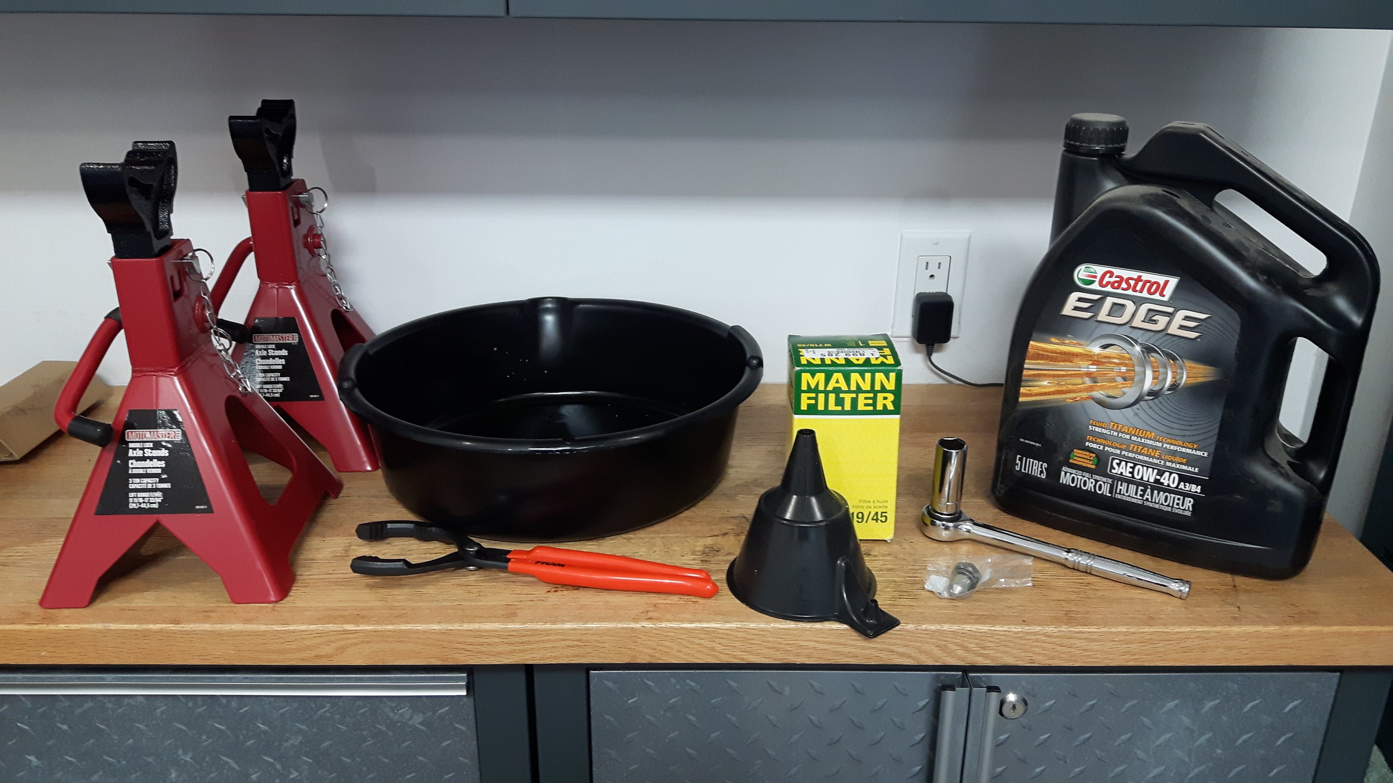 DIY Oil Change Tools and Setup